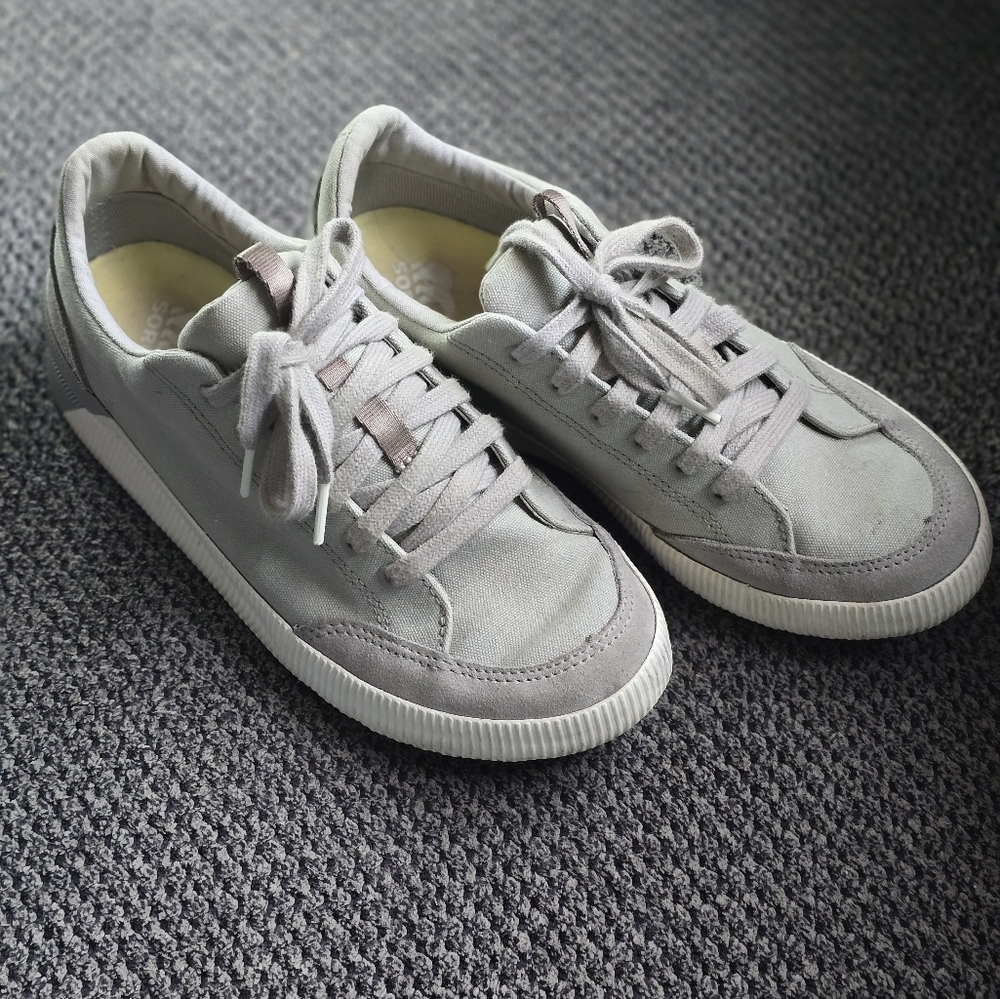 Sorel Gray Womens Out N About Waterproof Sneakers 7.5